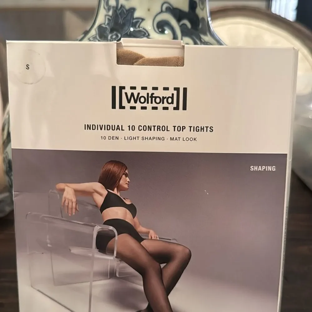 Wolford Control Top Tights Sand size small